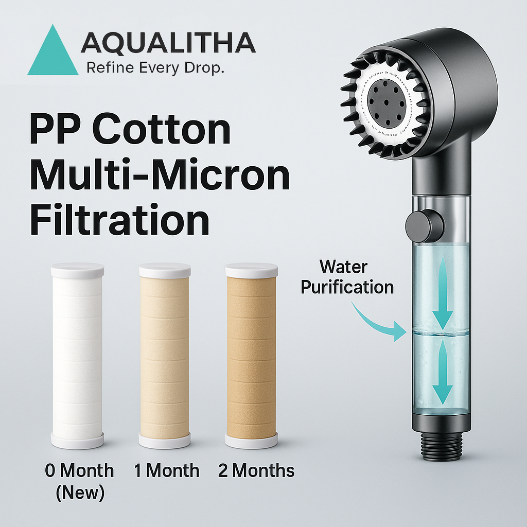 Aqualitha™ 3-Mode High-Pressure Filter Shower Head