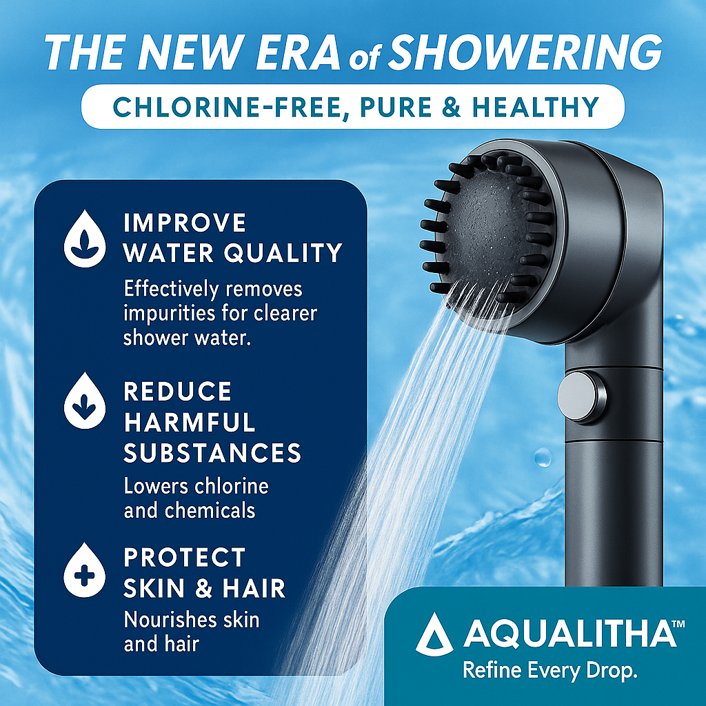 Aqualitha™ 3-Mode High-Pressure Filter Shower Head