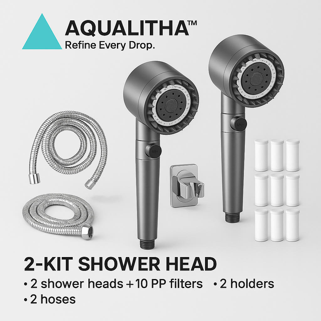 Aqualitha™ 3-Mode High-Pressure Filter Shower Head